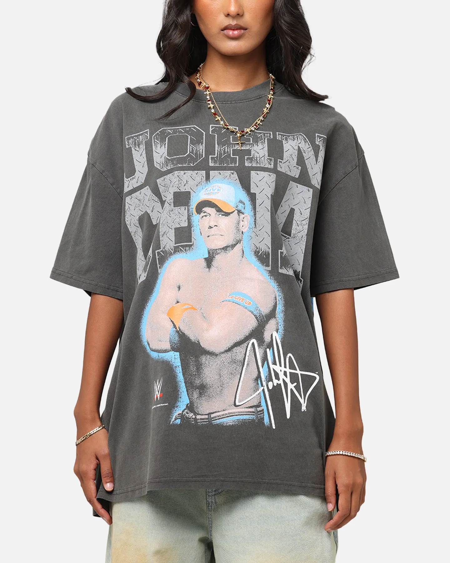 ThermoregulatingFabric Culture Kings X WWE John Cena Heavy T-Shirt Black Wash