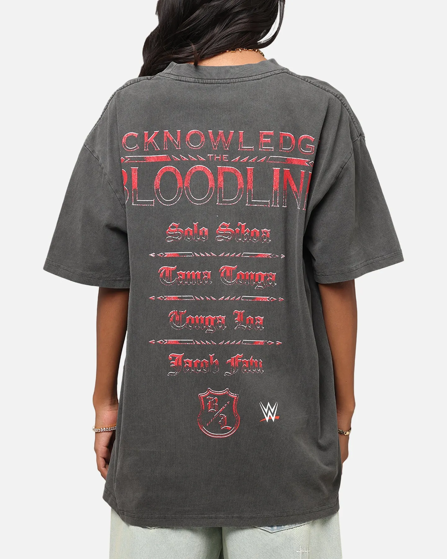 Culture Kings X WWE The Bloodline Heavy T-Shirt Black Wash Hiking durability