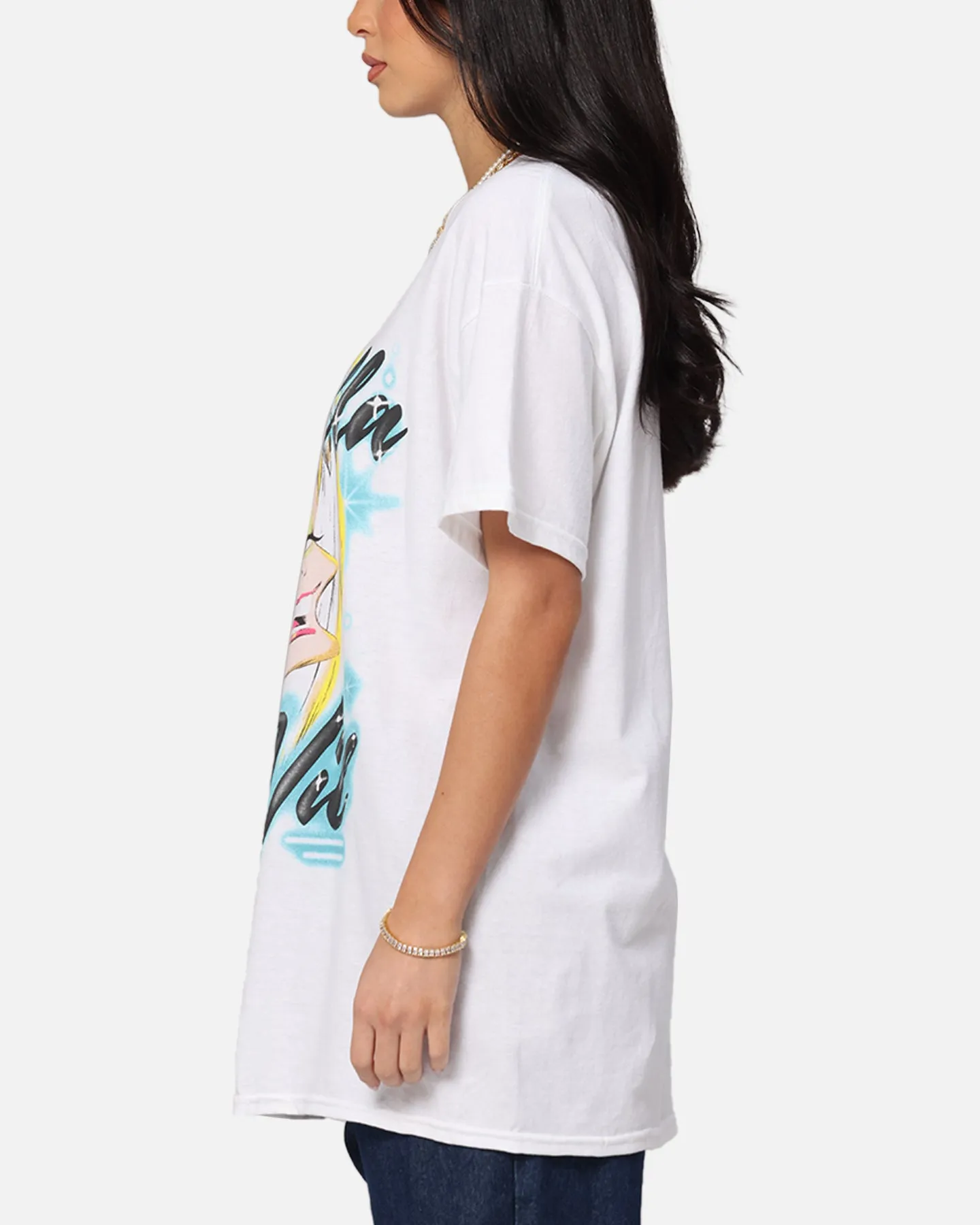 Teenager coolness Goat Crew Disney Cruella De Vil Airbrush T-Shirt White