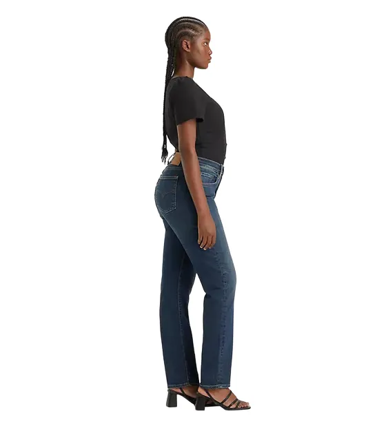Easy Option Levi's pantalone jeans da donna dritti a vita alta 724 High Rise 18883-0208 blu