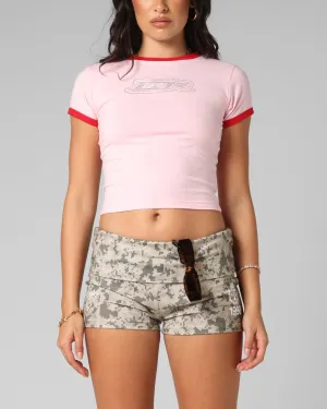 All-Season Comfort Loiter Women's Checkpoint Baby T-Shirt Pink