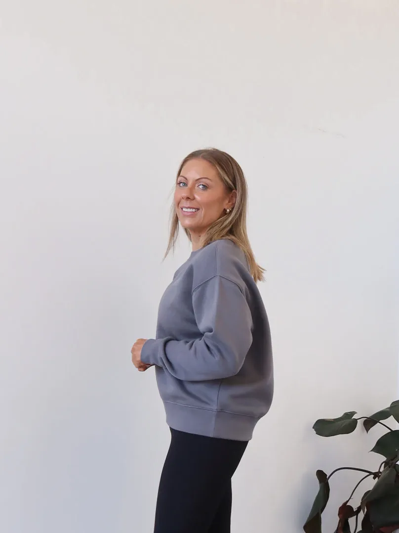 Ergonomic Tailoring Limited Edition Gracie Relaxed Crew - Shadow
