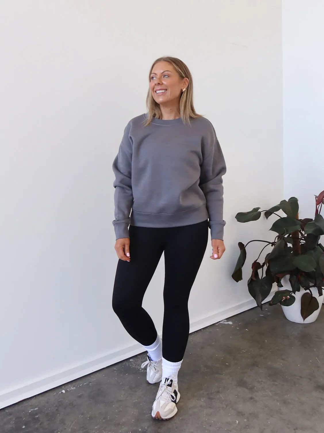 Gracie Relaxed Crew - Shadow Triple Stitch Seams