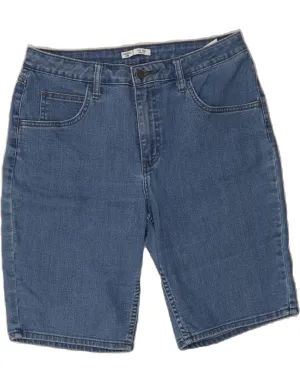 LEE Womens Riders Denim Mid Rise Bermuda Shorts US 12 Large W36 Blue outdoor concert style fashion industry