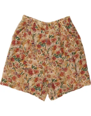 VINTAGE Womens Pegged Chino Shorts Large W32  Multicoloured Floral Silk Active Flex