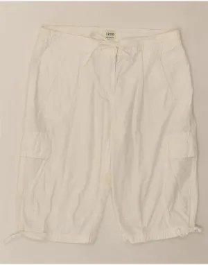 Durable Stitching UV Protection Fabric IZOD Womens Bermuda Cargo Shorts US 14 XL W36  White Cotton