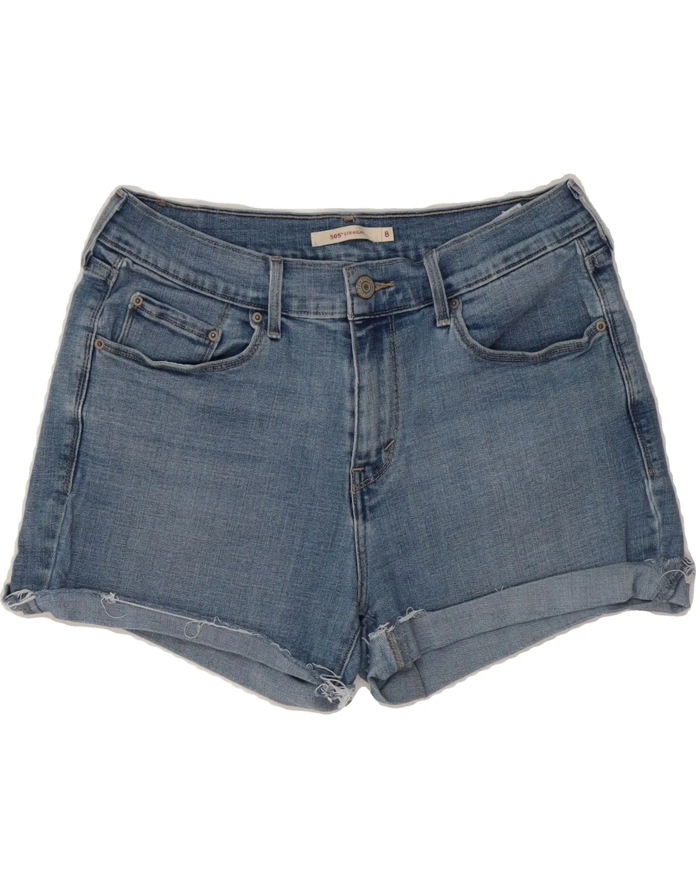 Snag Free Zipper Wedding Gift LEVI'S Womens 505 Denim Shorts US 8 Medium W29  Blue Cotton