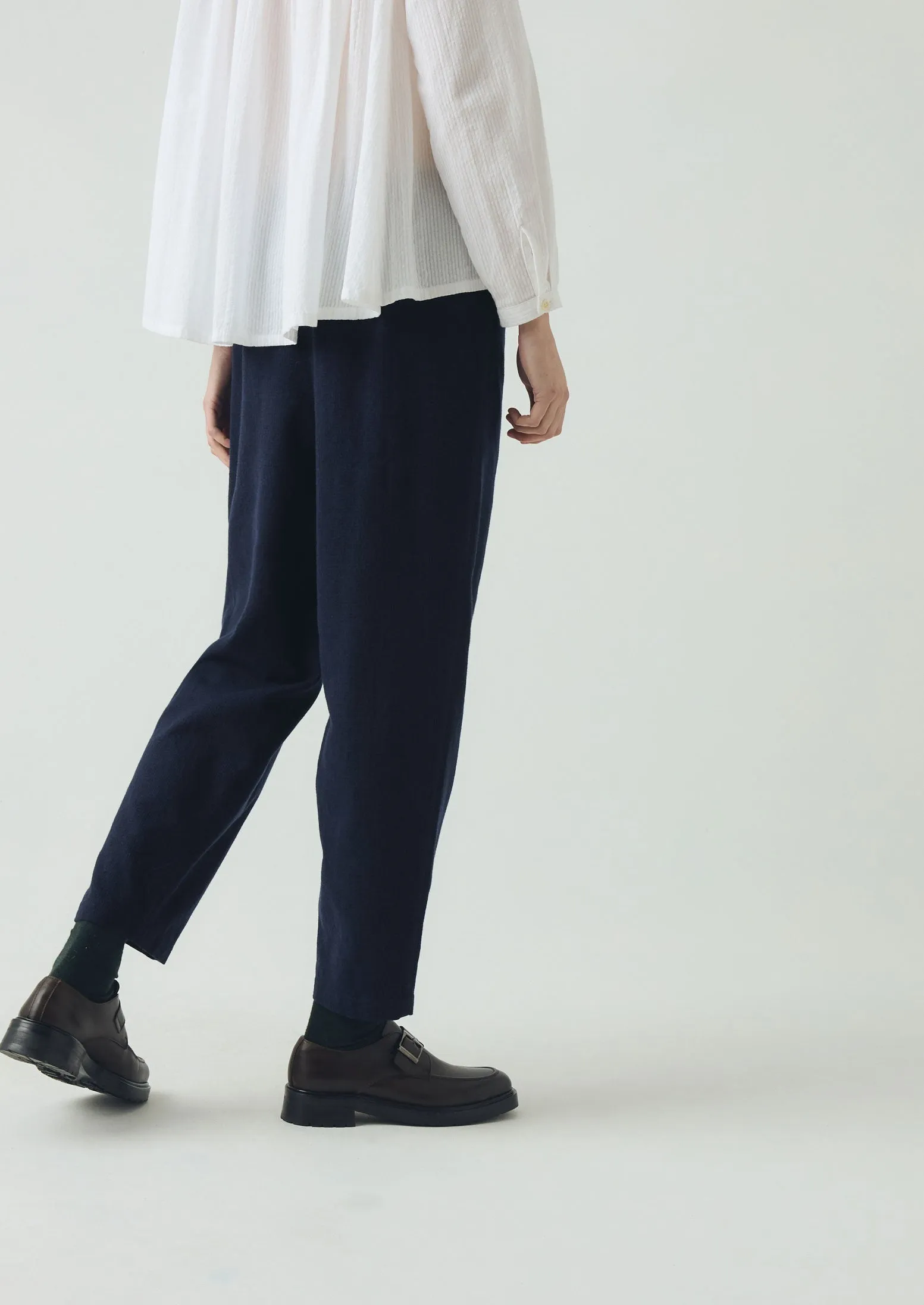 Alix Cotton Wool Houndstooth Pants | Dark Navy High Mobility QuickDryTechnology