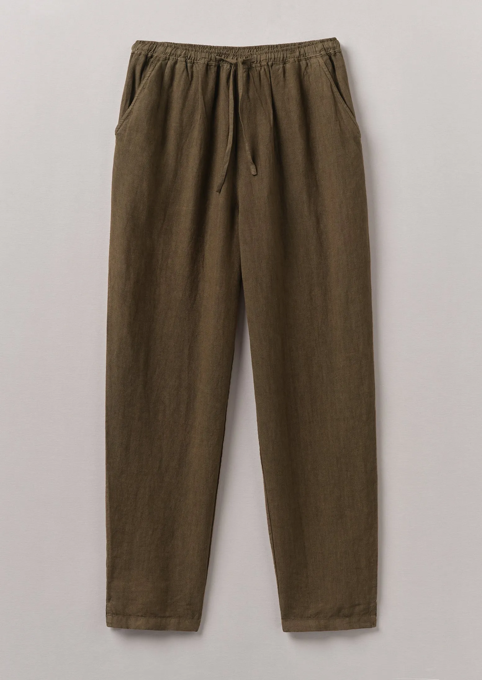 Flexible Design TearResistantMaterial Garment Dyed Linen Pull On Pants | Pear