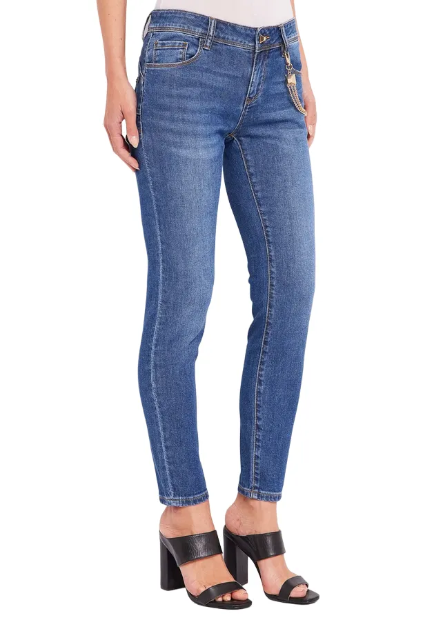 Gaud?? pantalone jeans da donna Kelly 411BD26015 blu medio Fashion Daily Modern Youth Style Party Look
