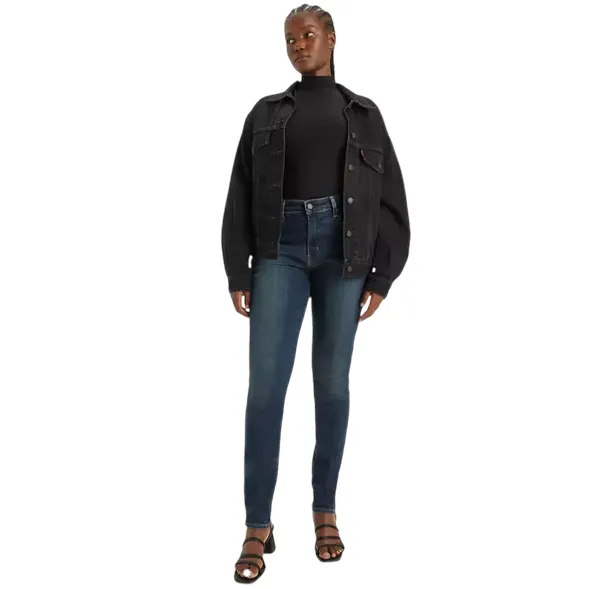 Lightweight Parent Style Durable Comfortable fit Levi's pantalone jeans da donna Skinny a vita alta 721 188820593 blu scuro