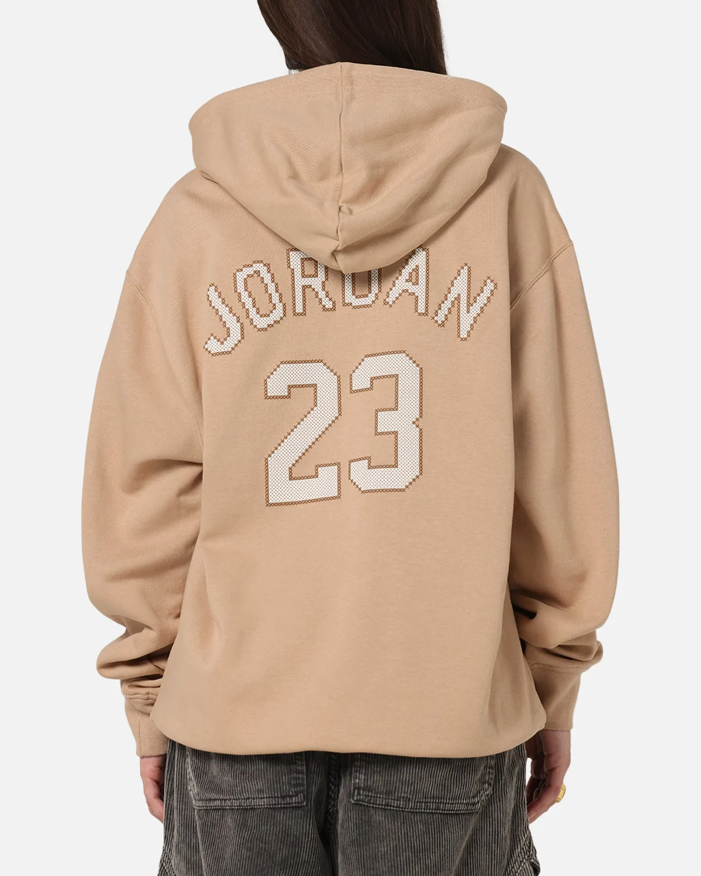 Customer Favorite Warm Garment Jordan Essential Fleece Pullover Hoodie Hemp/Sail