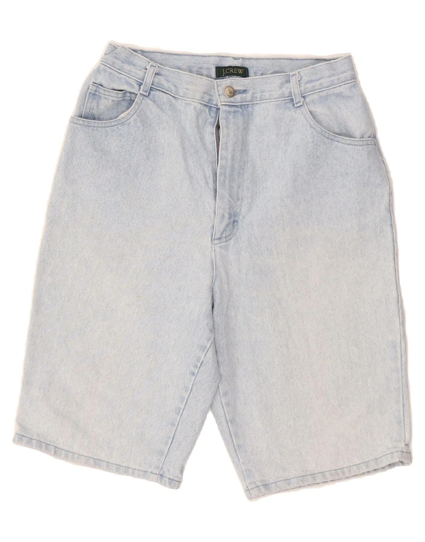 J. CREW Womens High Waist Denim Shorts US 12 Large W28  Blue Cotton Sleek Cut colorful