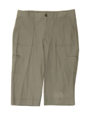Body Stretch Performance Stretch DOCKERS Womens Curvy Mid Rise Bermuda Cargo Shorts US 12 Large W36  Green