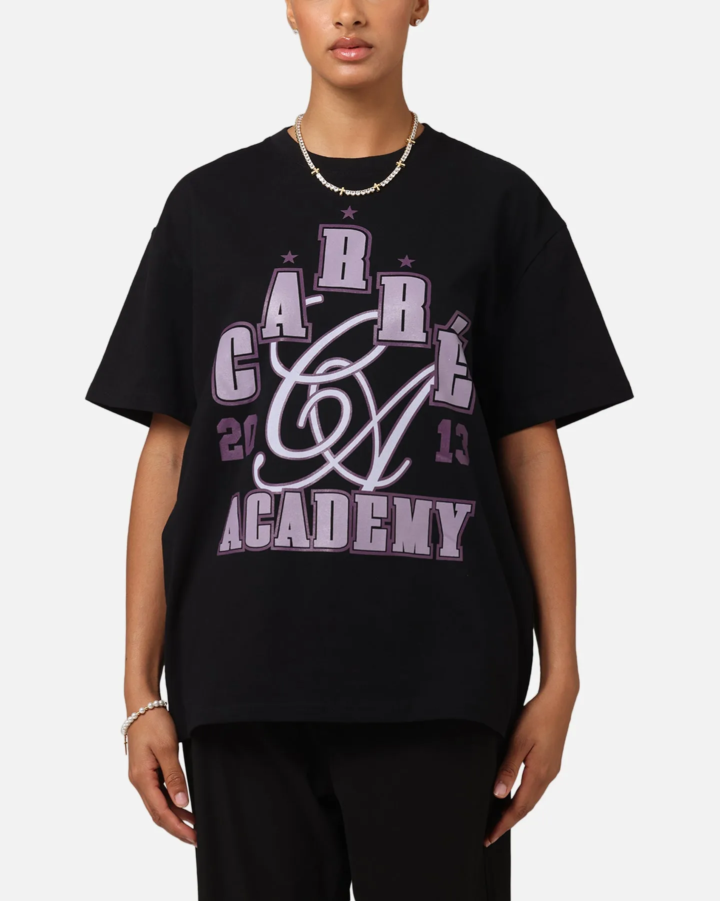 Carre Rising Heavy T-Shirt Black informal gathering Tight fit sexiness