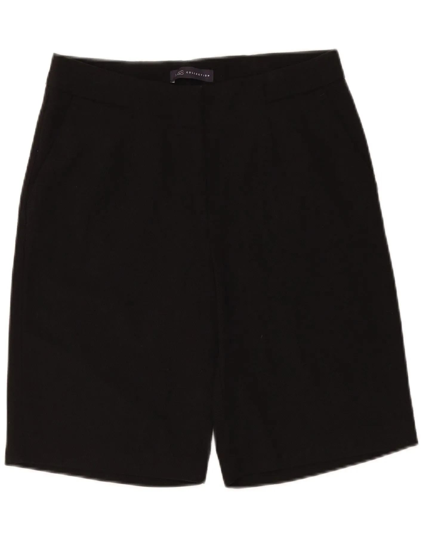 Anti Odor Treatment Sun Ready MARKS & SPENCER Womens Chino Shorts UK 12 Medium W32  Black Polyester