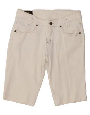 LEE Womens Denim Shorts W28 Medium White Layer Ready
