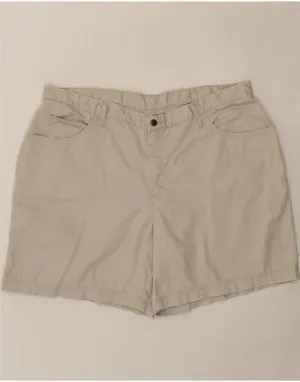 LEE Womens Riders Casual Shorts US 22 3XL W44  Beige Cotton Tapered leg Free Fit