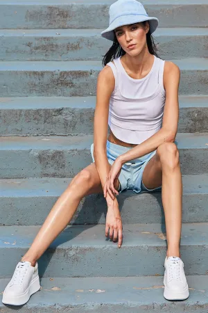 Power Crop Tank Durable Double Stitching