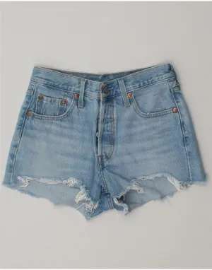 Eco - friendly Durable Material LEVI'S Womens Denim Shorts W25 XS Blue Cotton