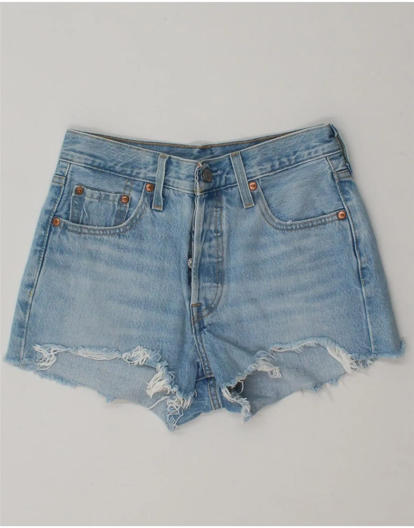 Eco - friendly Durable Material LEVI'S Womens Denim Shorts W25 XS Blue Cotton