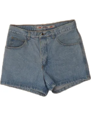 Compact Storage Feature PIONEER Womens Denim Shorts W34 Large Blue Cotton