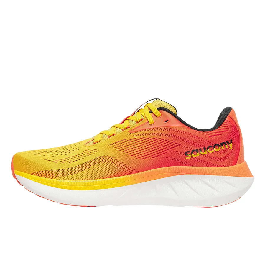 youth running footgear Non Irritating Stitching Saucony scarpa da corsa da uomo Ride 18 S21000-140 polline-pepe rosso