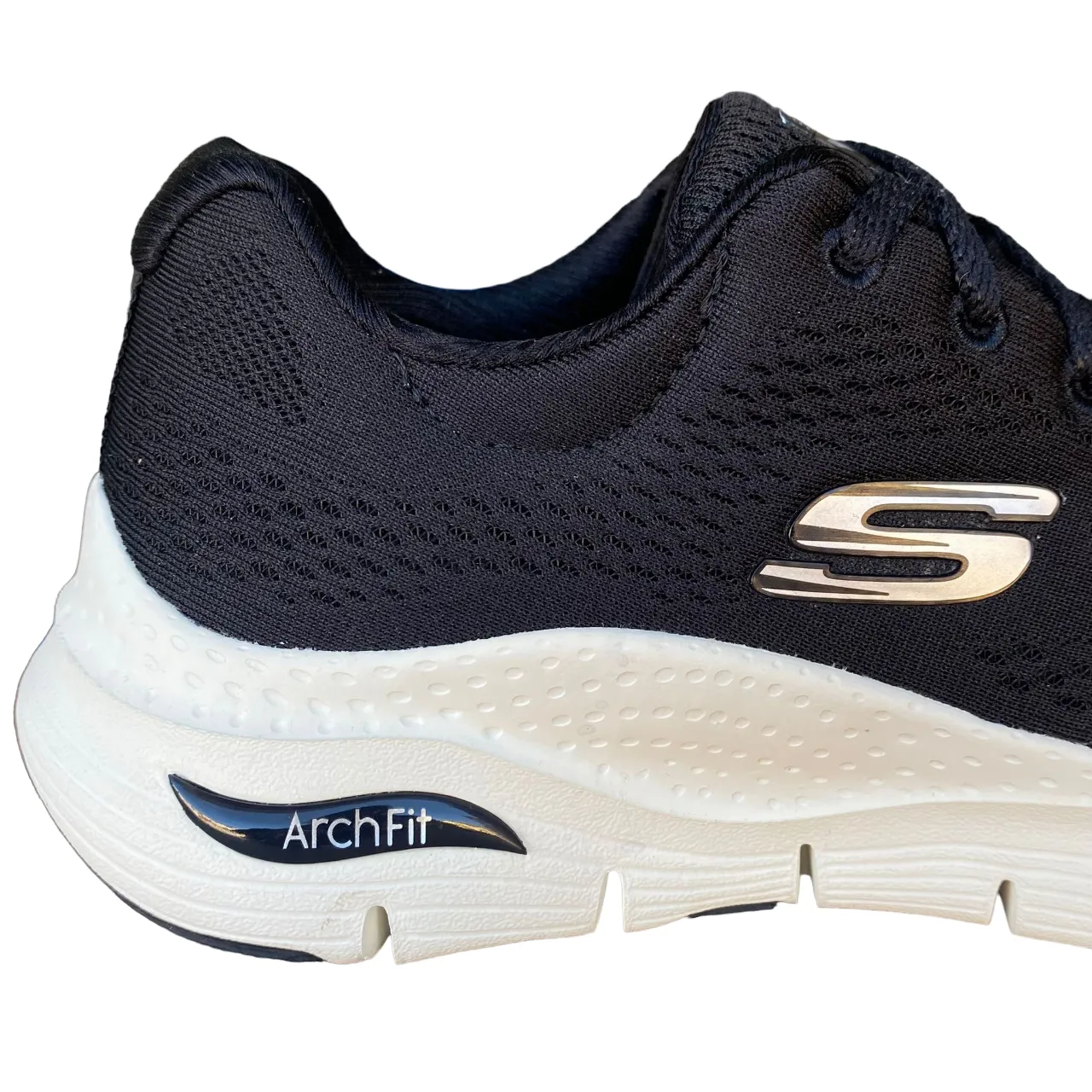 Skechers scarpa sneakers da donna Arch Fit Big Appeal 149057/BKW nero bianco gymnastic shoes Grass - running