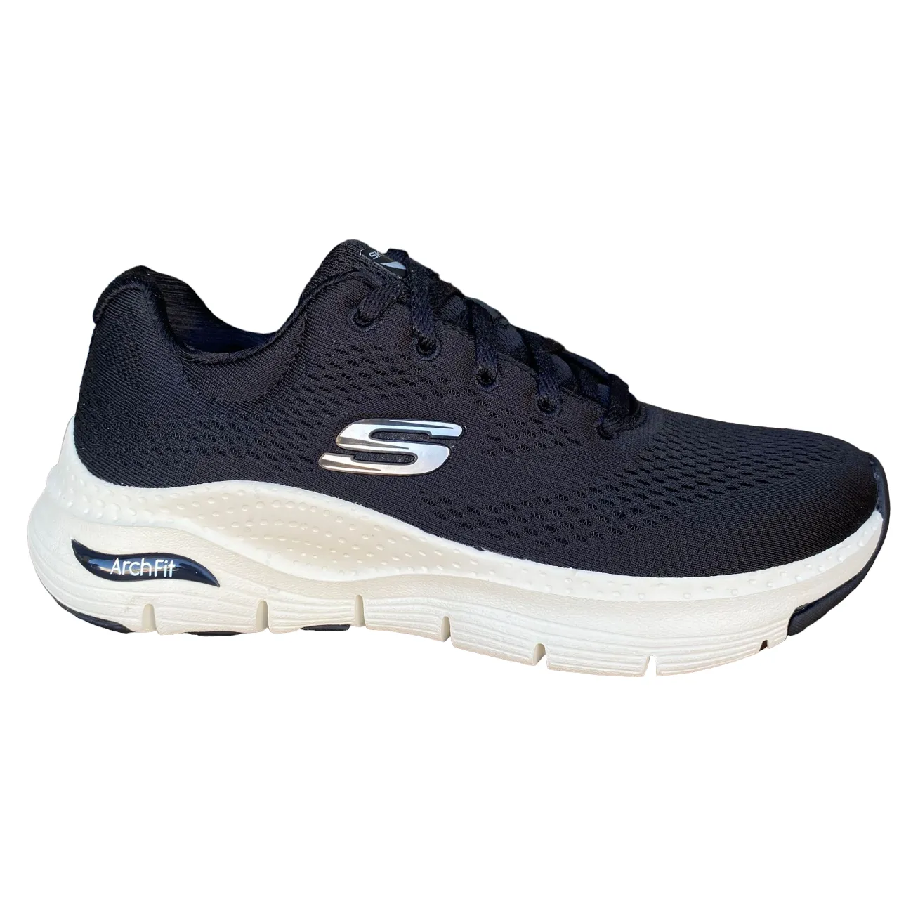 Seam Free Upper Skechers scarpa sneakers da donna Arch Fit Big Appeal 149057/BKW nero bianco