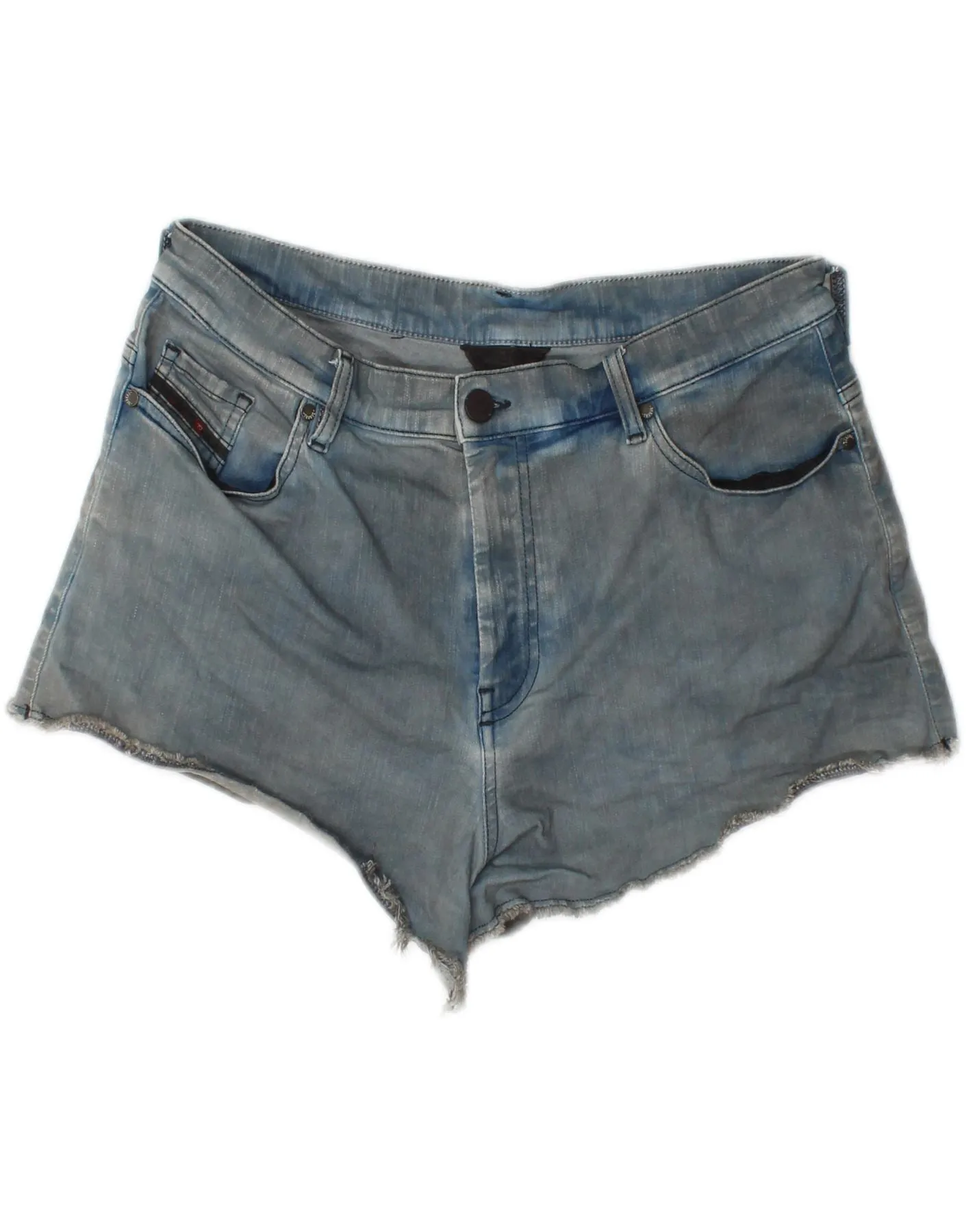 Cozy Fit Contoured Cuff Design DIESEL Womens Denim Shorts  W30 Medium Blue Cotton