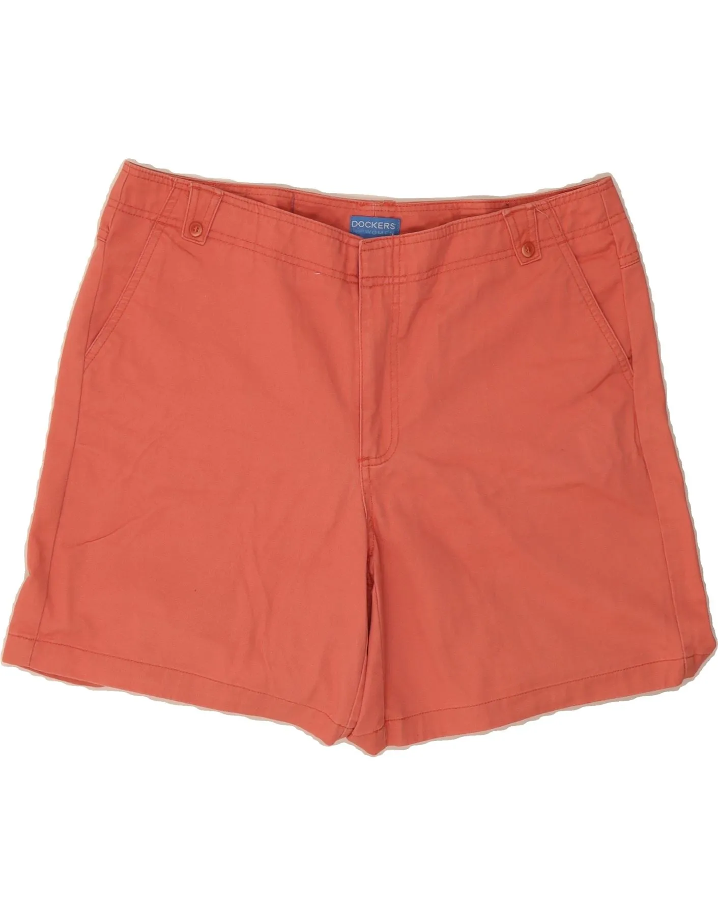 DOCKERS Womens Favorite Fit High Waist Chino Shorts US 16 2XL W36 Pink Chill Fit Ergonomic Contour Shape