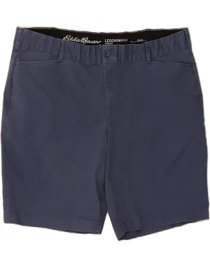 EDDIE BAUER Womens Curvy Casual Shorts US 20 2XL W40 Blue Cotton Minimal Comfort
