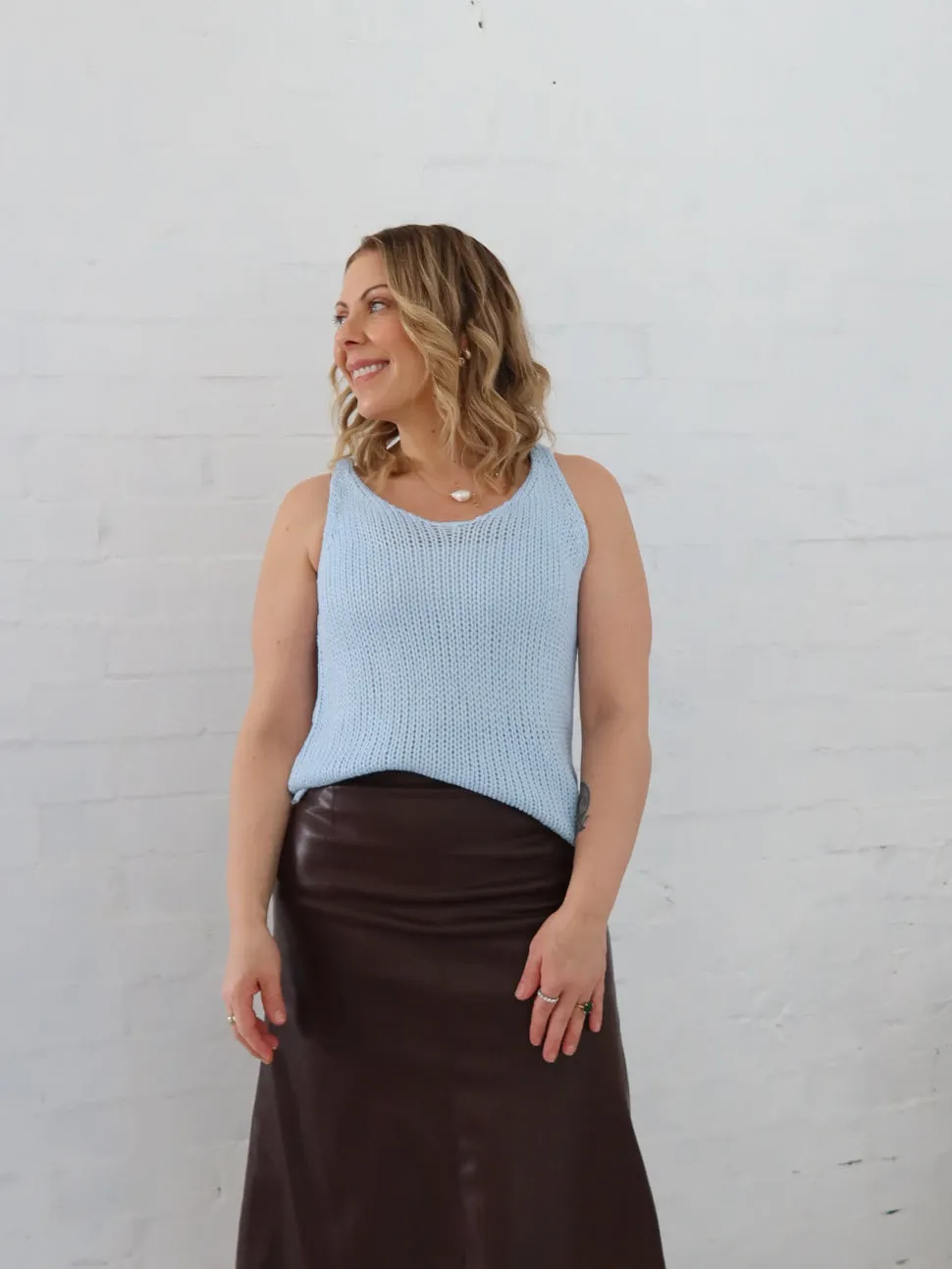 Ivy Top- Blue EcoFriendly Dye construction