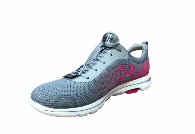 Skechers scarpa da walking da donna Go Walk 5 Exotic 124009/GYPK gray pink Cushioned Landing