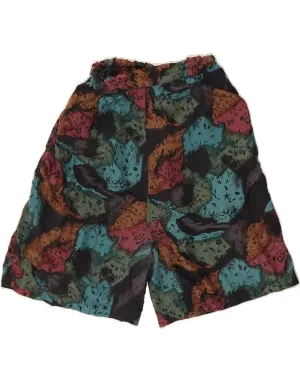 VINTAGE Womens Abstract Pattern High Waist Shorts Small W26 Multicoloured All Purpose Utility Fit