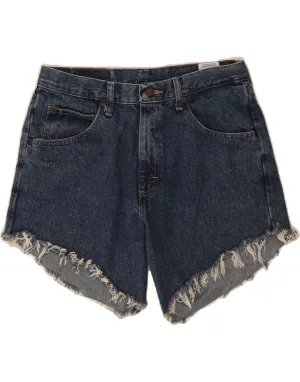 Flexible Waistline WRANGLER Womens Denim Shorts W32 Large Blue Cotton