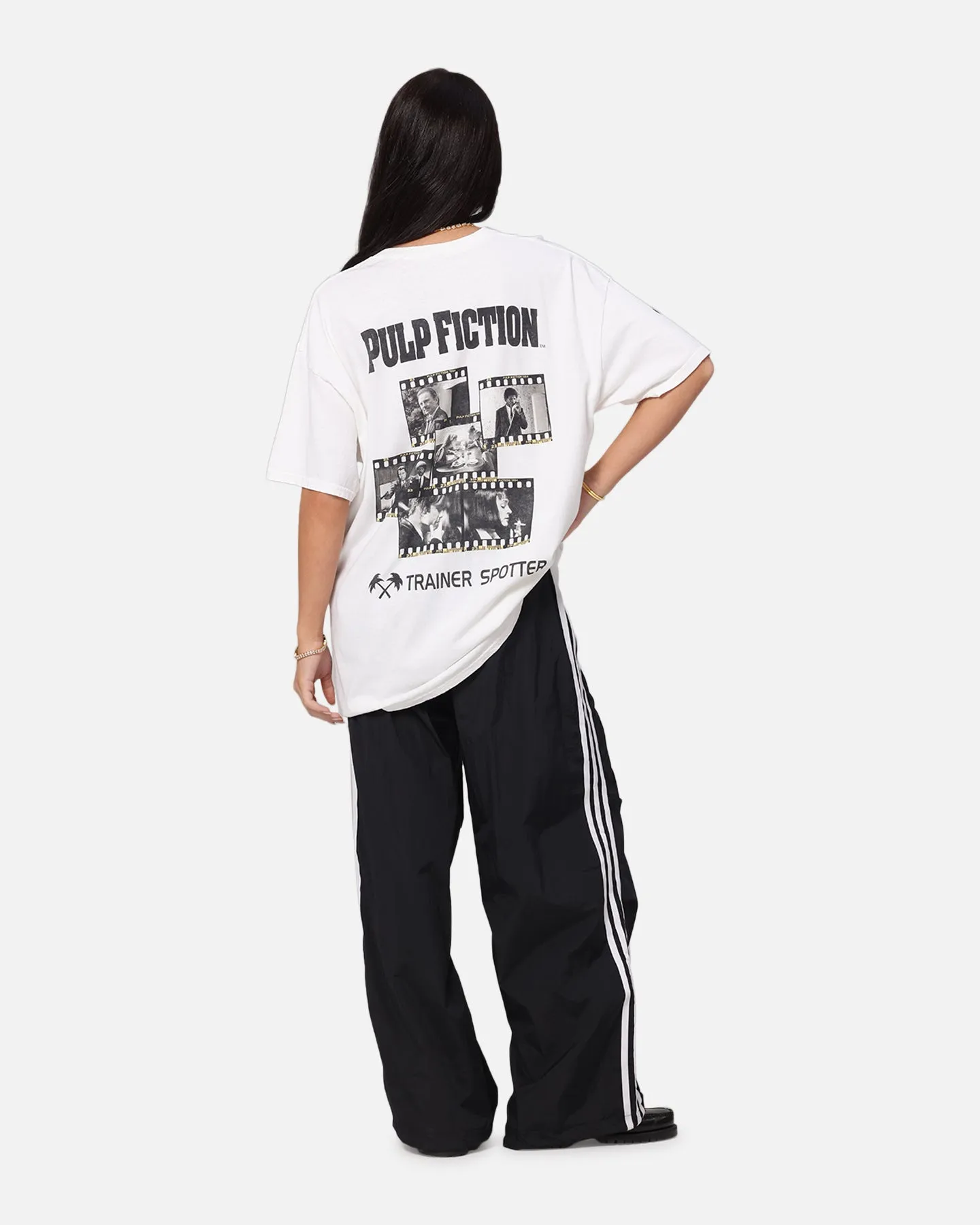 Pulp Fiction Montage T-Shirt White Vintage Versatile Style Trend Everyday Layer