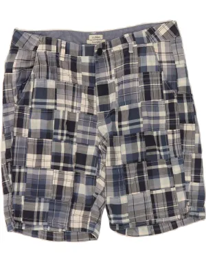 L.L.BEAN Womens Favorite Fit Chino Shorts US 14 XL W38 Blue Patchwork Noise Free Operation Design