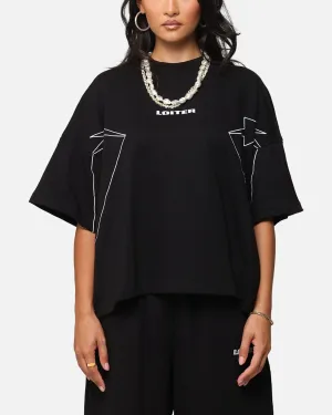 Loiter Dark Performance T-Shirt Black Fashionable Fit