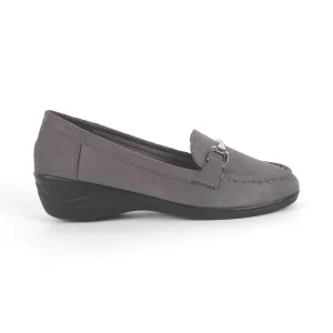 Tresmode Lucia Grey Women's Casual Wedge Loafers Light Stroll