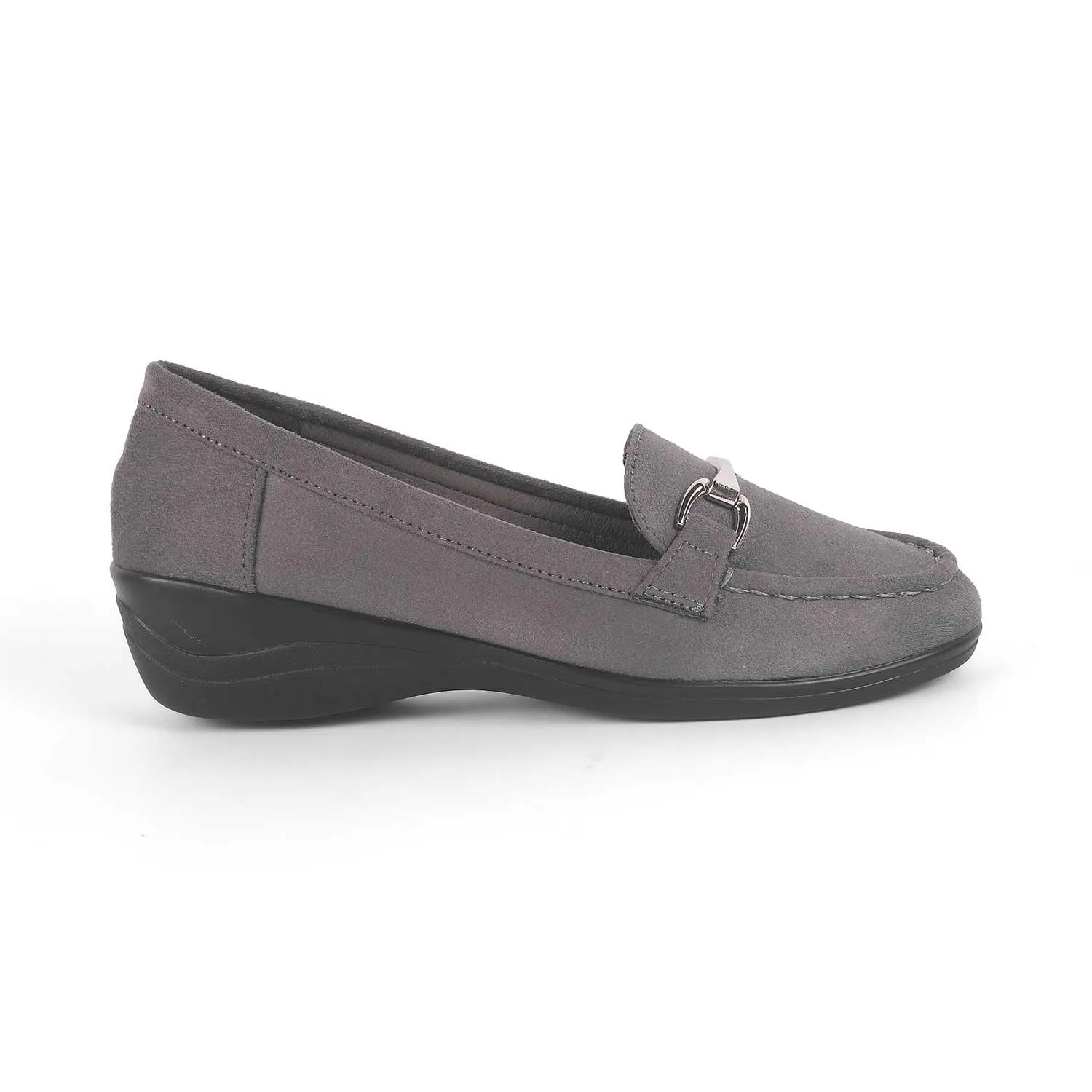 Tresmode Lucia Grey Women's Casual Wedge Loafers Light Stroll