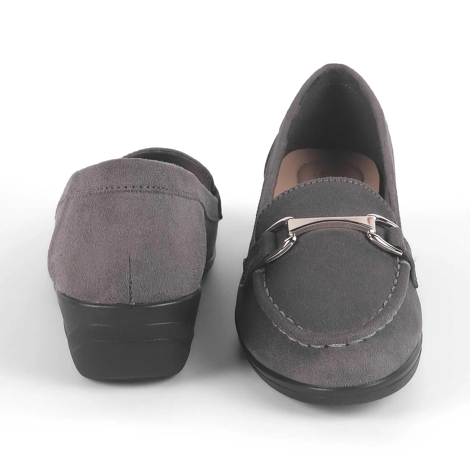 Tresmode Lucia Grey Women's Casual Wedge Loafers Shop Day Urban Cool