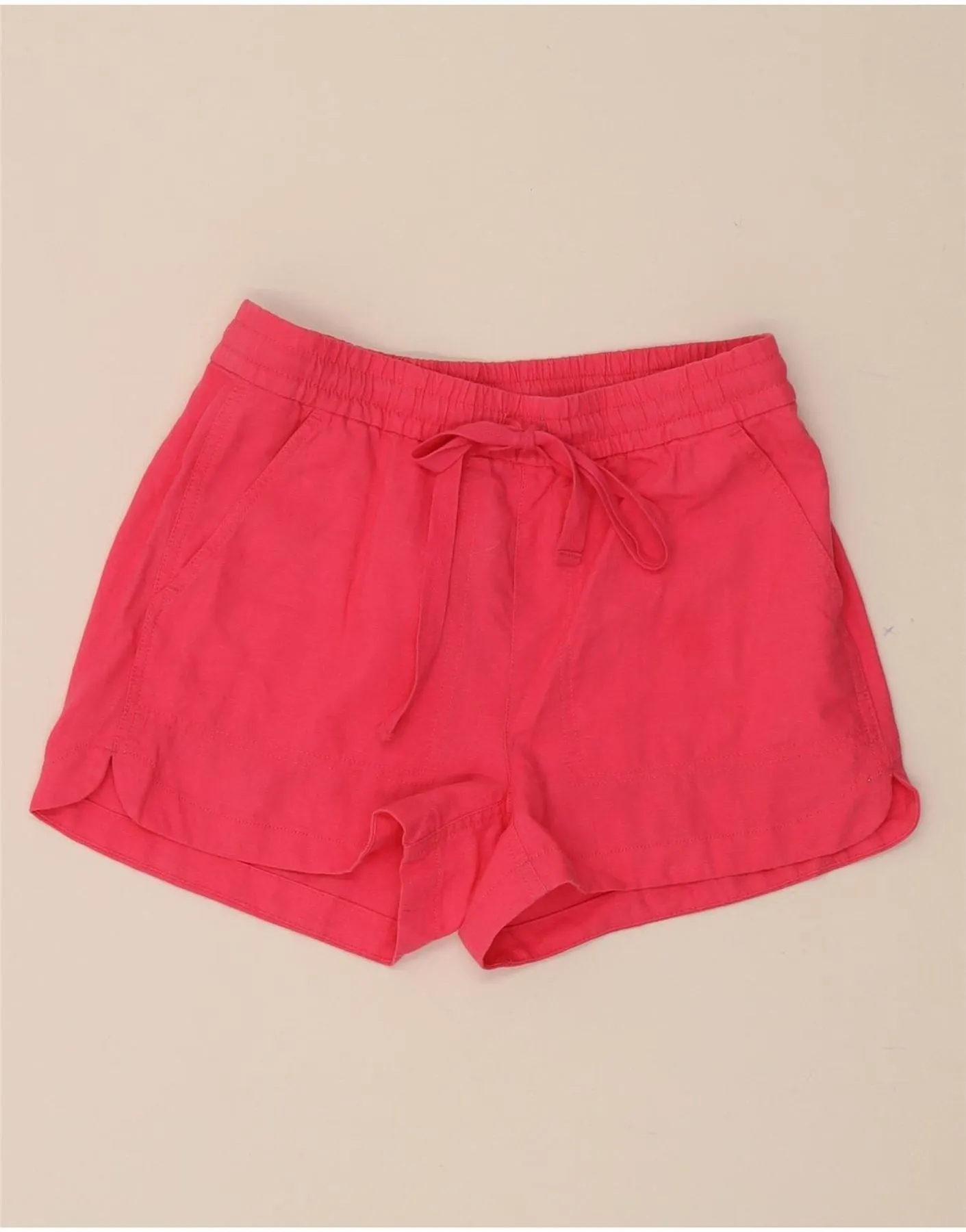 J. CREW Womens Chino Shorts 2XS W28 Pink Linen Easy Flex Athletic Look