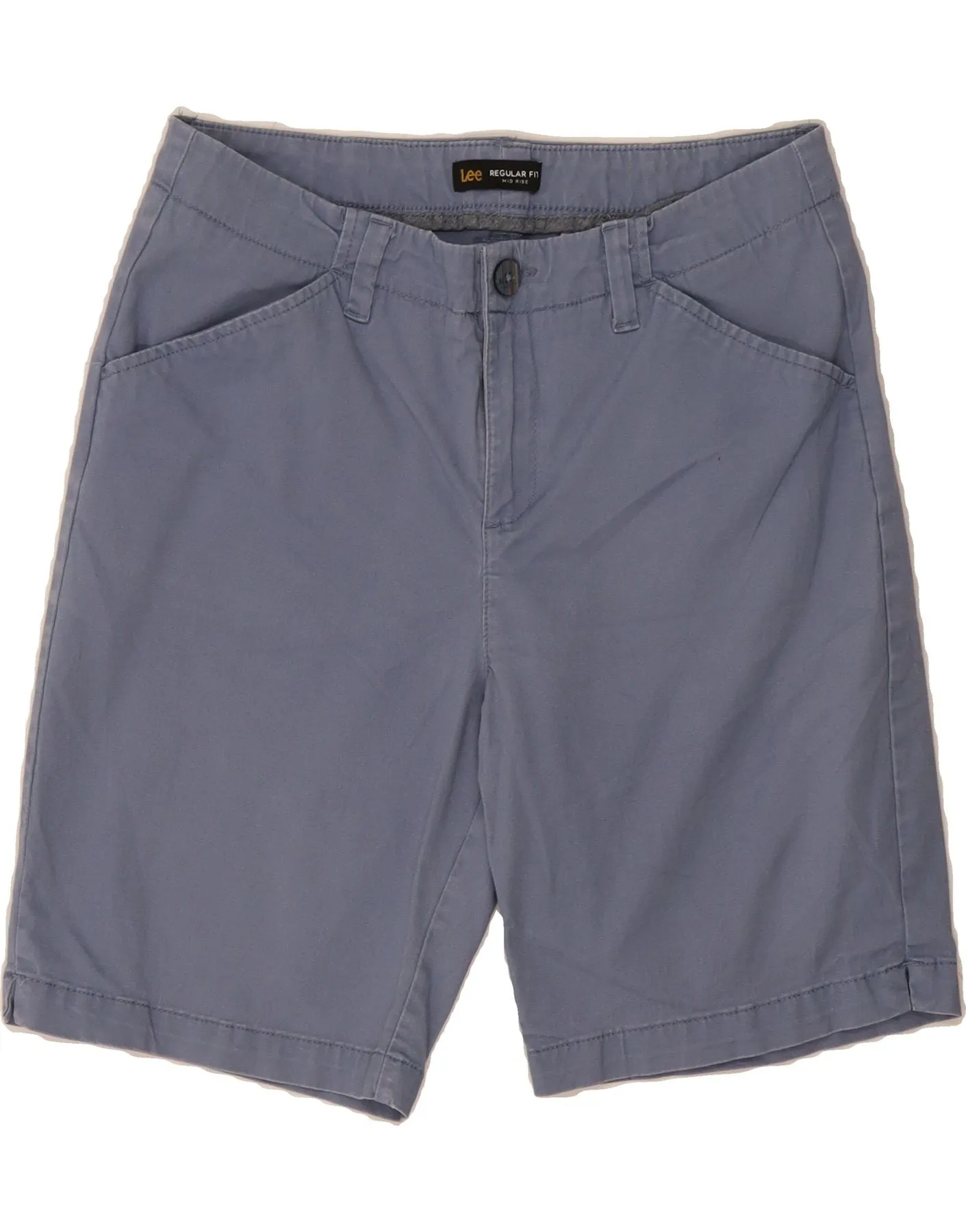 construction work LEE Womens Mid Rise Regular Fit Bermuda Shorts US 12 Large W32  Blue