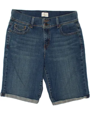 Snag Free Fabric Technology LEVI'S Womens 515 Bermuda Denim Shorts US 10 Large W32 Blue Cotton