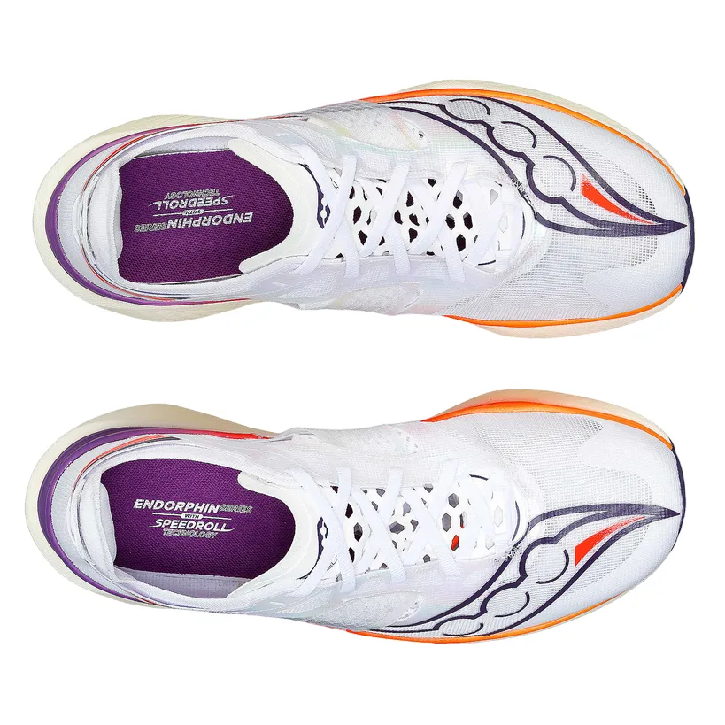 multi - surface outsole shoes Saucony Endorphin Elite S20768-126 - Scarpa Racing Carbonio Bianco
