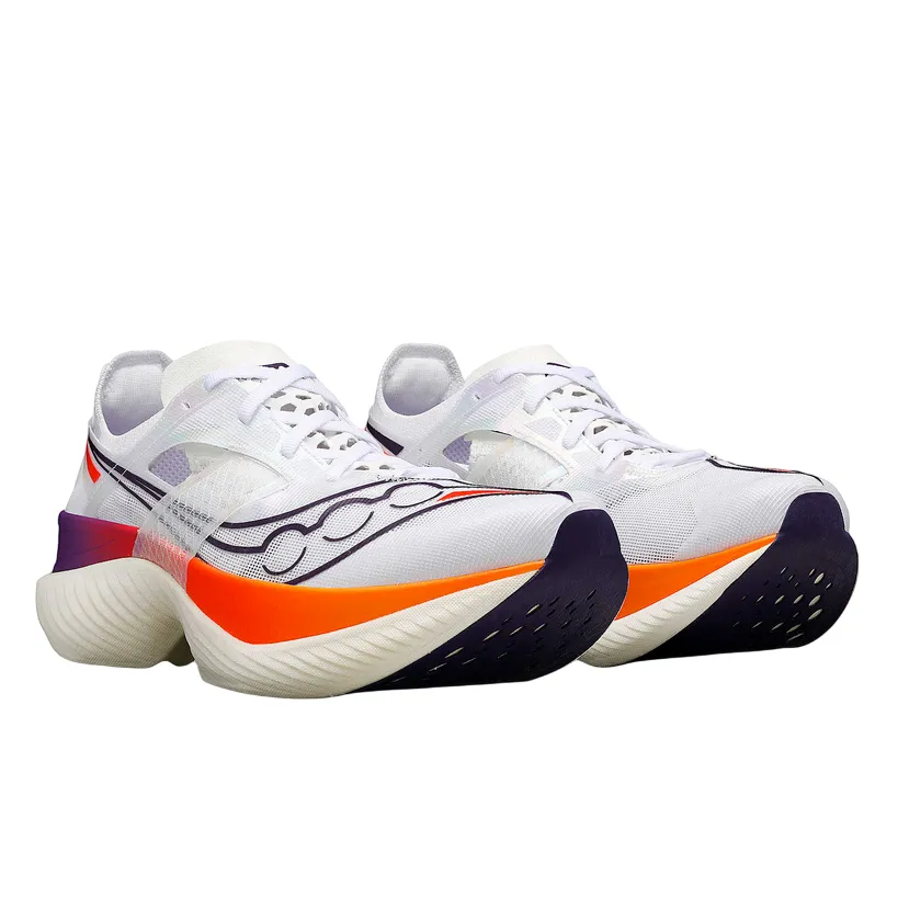 Saucony Endorphin Elite S20768-126 - Scarpa Racing Carbonio Bianco ergonomic - design - efficiency shoes Seamless Knit Construction