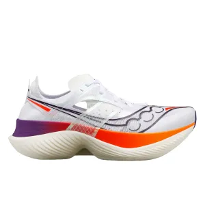 Saucony Endorphin Elite S20768-126 - Scarpa Racing Carbonio Bianco Cross Training Ready Synthetic Overlay