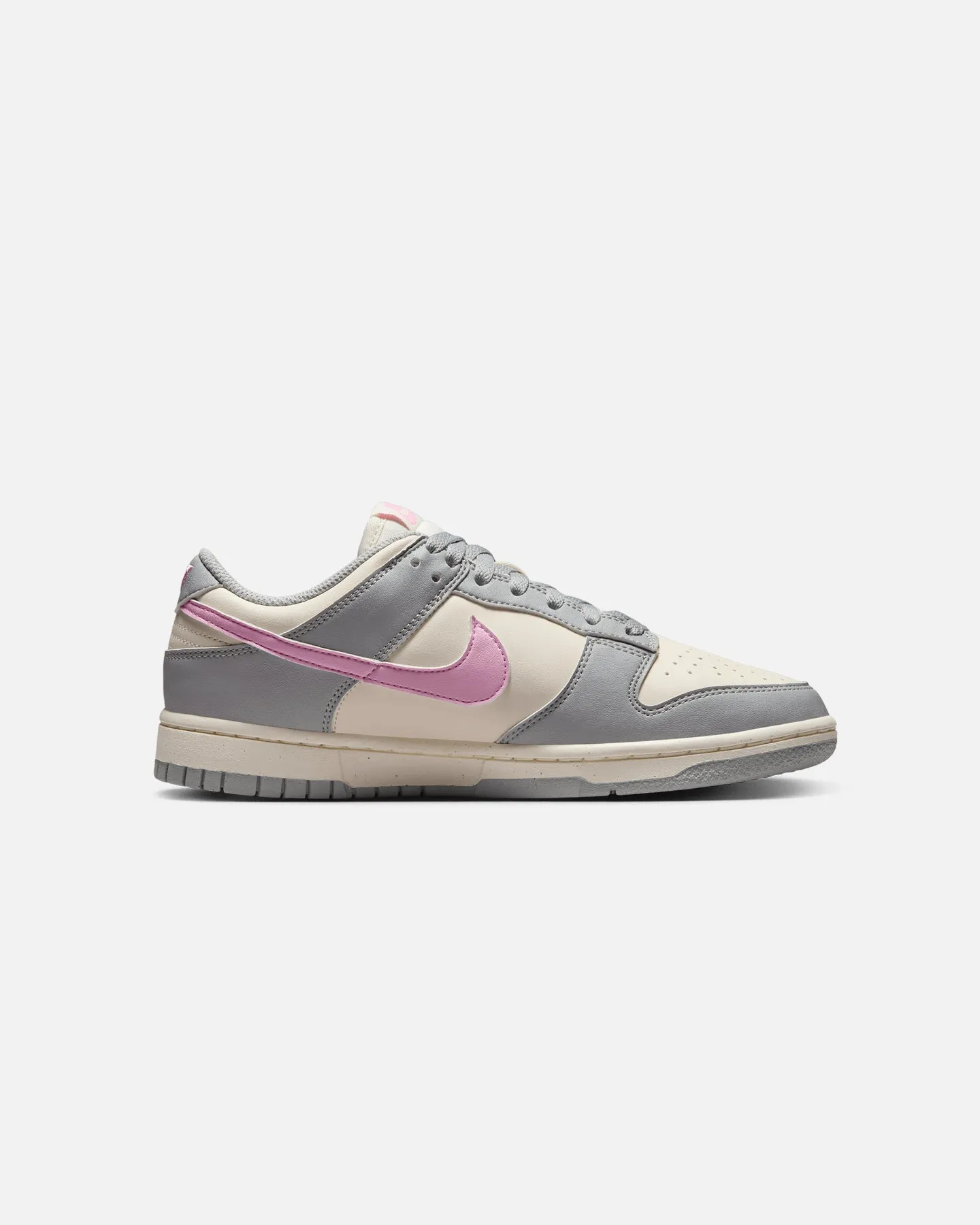 Nike Women's Dunk Low Next Nature Smoke Grey/Pink Rise Ankle Support Stitch Free Construction