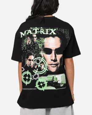 Fashionable OversizedSilhouette American Thrift X The Matrix Neo Bullets Heavy T-Shirt Black
